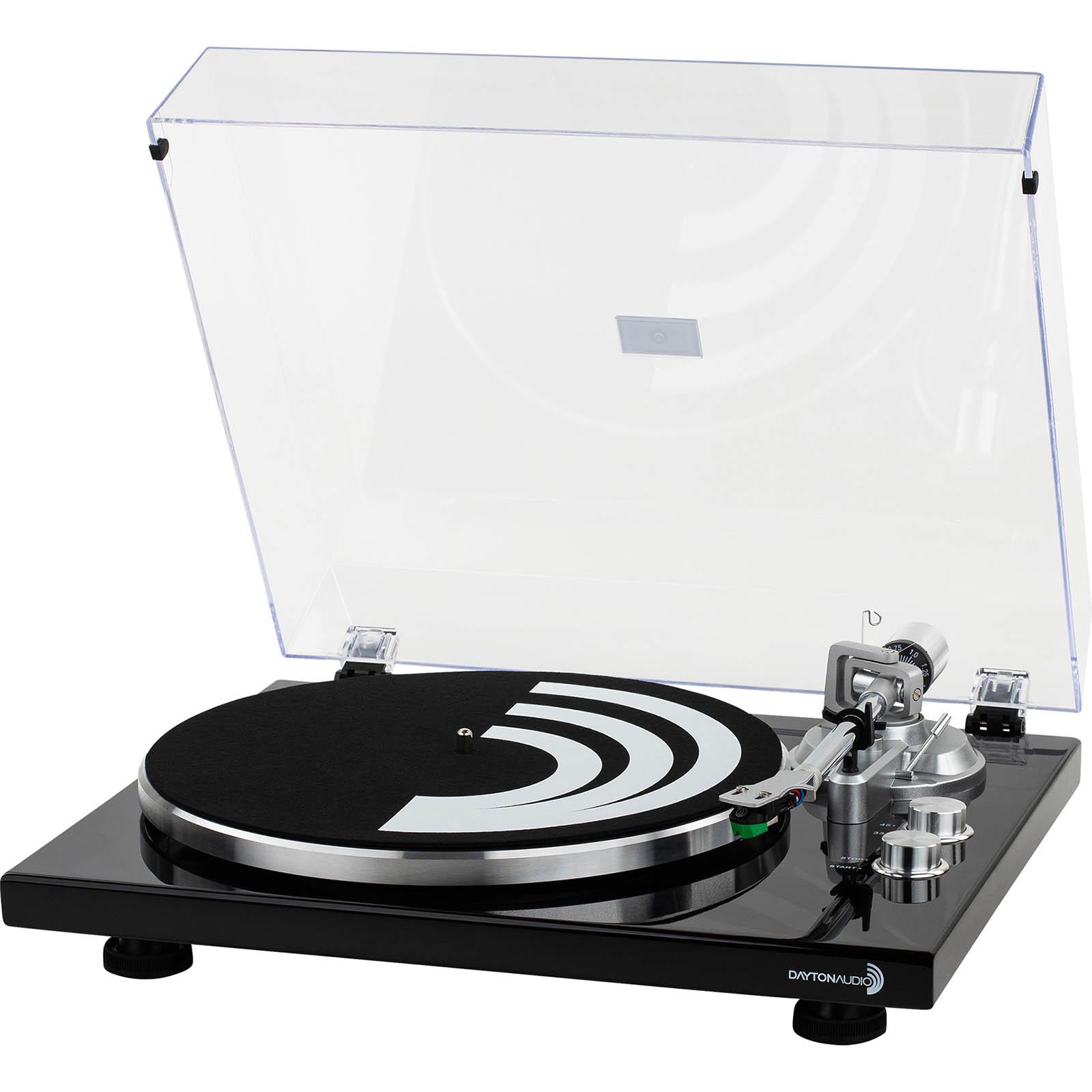 Dayton Audio Turntable Hi-Fi Bundle - TT-1BTB Belt-Drive Turntable